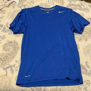 Blue Nike dry fit t shirt size S